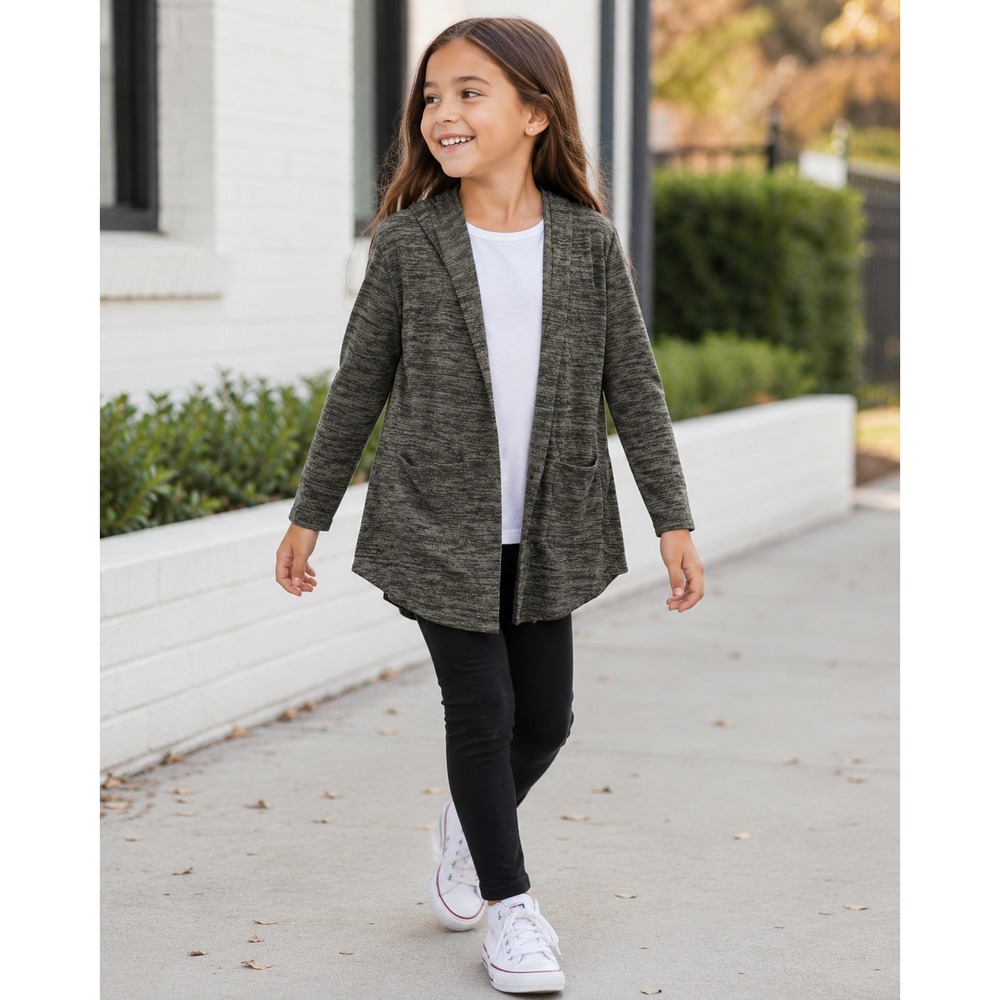 Girls Soprano‎ Olive Hooded Cardigan XL 16